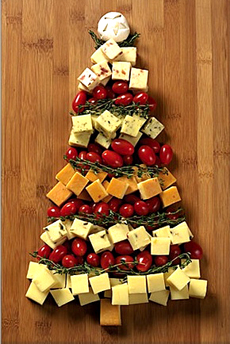 Cheddar Cheese Christmas Tree