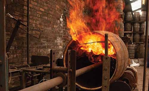 Charring Oak Barrels