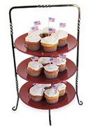 three-tiered plate stand