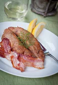 Shad Roe With Bacon