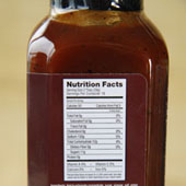 Barbecue Sauce Nutrition Label