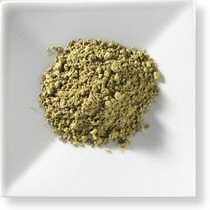 Powdered green matcha tea
