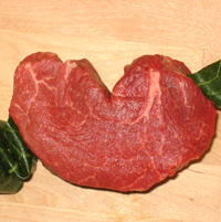 Heart-shaped tenderloin