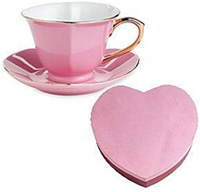 Pink Heart Teacup