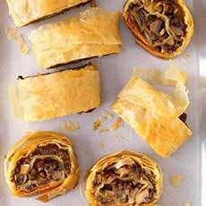 Mushroom Leek Strudel