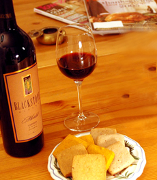 Savory Shortbread with red wine