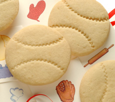 Baseball Shortbread Cookies
