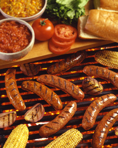 Sausages On Grill