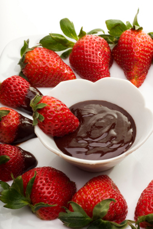 Strawberries with Chocolate Sauce