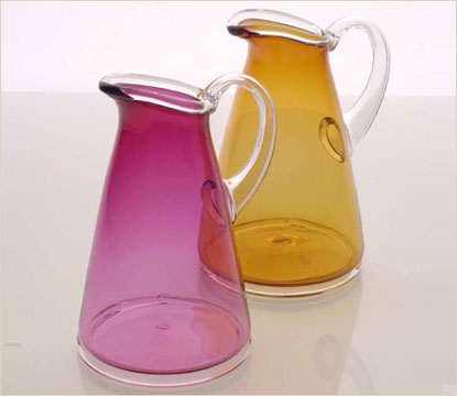 wrap pitcher, pitcher, orange pitcher, pink pitcher, jug, translucent pitcher