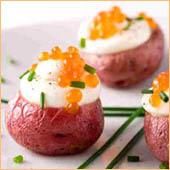 Salmon Caviar & Baby Potatoes