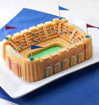 Football Stadium Bundt Cake