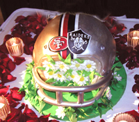 Football helmet cheesecake