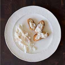 Lardo On Baguette Slices