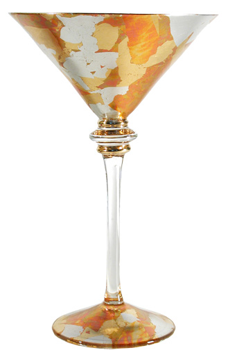 tri-color champagne glass